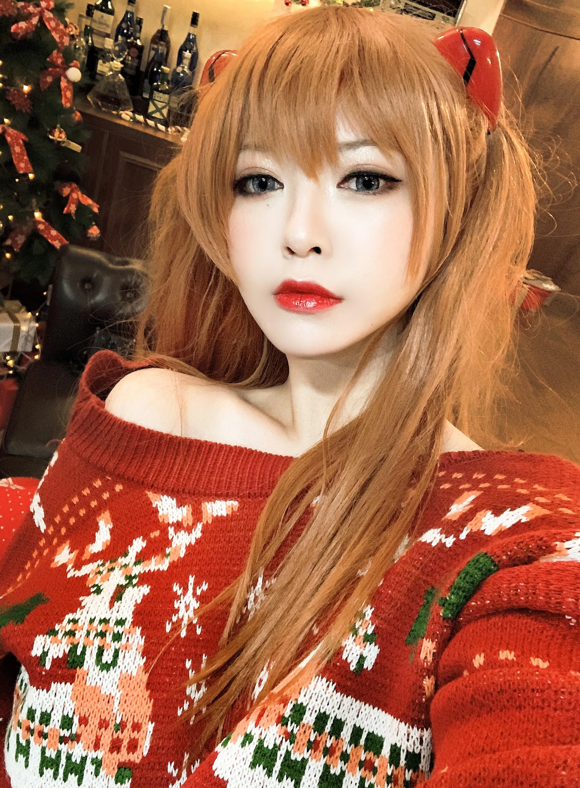 半半子 – NO.45 式波ー ASUKA Christmas-自拍 [8P]插图4